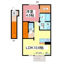 D-room水落町の物件間取画像